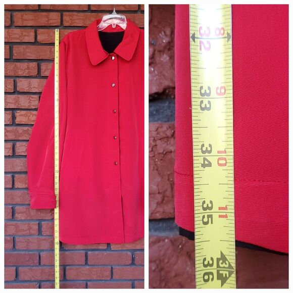 Centigrade Outerwear Reversible Jacket Sz XL Red Black Vintage Classic Car Coat - Picture 8 of 11